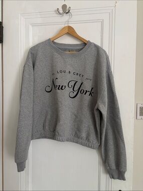 Lou & Grey Gray New York Crewneck Sweatshirt
